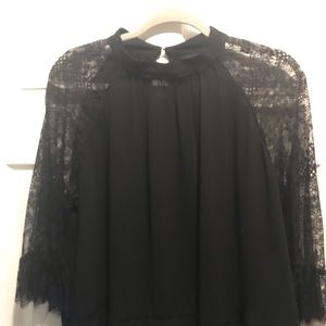 What Not to Wear lace sleeve blouse